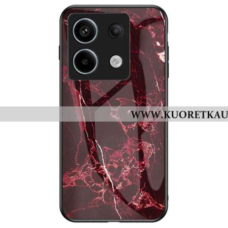 Puhelinkuoret Xiaomi Redmi Note 13 Pro 5g Punaista Marmoria Karkaistua Lasia