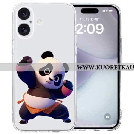 Puhelinkuoret iPhone 16 Läpinäkyvä Panda Edge